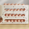 utomatic Rolling Three-Layer Egg Tray Kitchen Organizer Storage Rack Holder