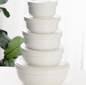 Ceramic Food Storage Box with Lid, Three-Piece Set
