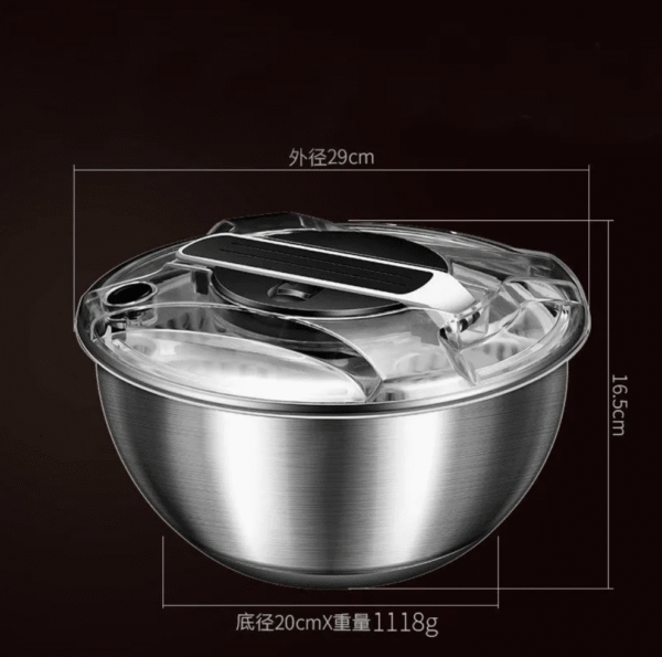 Dehydrator Strainer Basket Stainless Steel Salad Spinner Vegetable Fruit Dryer Drainer