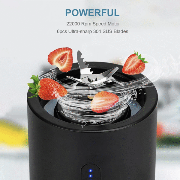 Rechargeable 6 Baldes Personal Blender for Shakes and Cup Fruit Fresh Juice Mixer Smoothies Powerful USB Juicer