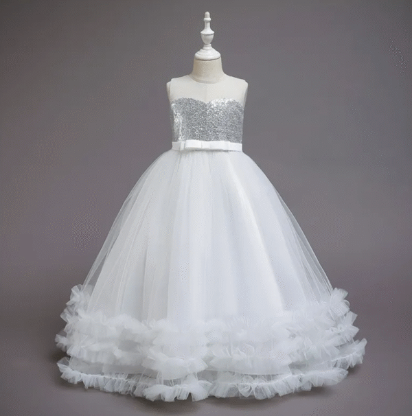 Children Party Dress Wedding Dresses Flower Girls Ball Gown Puffy Long Frock