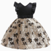 V Neck Fly Sleeve Dress Kids Evening Party Dress Girls