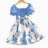 Summer Clothes Printing Flower 8 Years Girl Dress Design