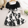 Summer Clothes Printing Flower 8 Years Girl Dress Design