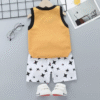 2025 Kids Summer Clothes Set Baby Boy and Girl Casual Vest + Shorts 2 Sets