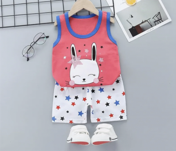 2025 Kids Summer Clothes Set Baby Boy and Girl Casual Vest + Shorts 2 Sets