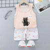 2025 Kids Summer Clothes Set Baby Boy and Girl Casual Vest + Shorts 2 Sets