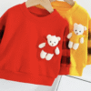Toddler Baby Boy Clothes Set Cotton Little Bear Fleece+Plaid Pants Spring Casual Baby Boys Clothing Sets