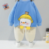 2025 Spring Kids Outfit Sets Casual Two-Piece Toddler Clothes Made From Soft Woolen Fabric Featuring Children's Cartoons
