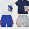 Summer Children Kids Clothes Short Sleeve Sports Set Girls Boys Clothing T Shirt and Shorts 2PCS Sets