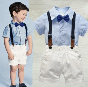 Top Baby Boy Clothing Set Summer Cotton Short Sleeve Romper Tops+Shorts+Bow Infant Boys Outfits Toddler Boy Clothes