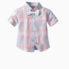 Baby Clothing Sets Boys Plaid T Shirt+Suspenders Shorts 2PCS Clothes Set Casual Children Bow Tie Summer Cotton Outfits