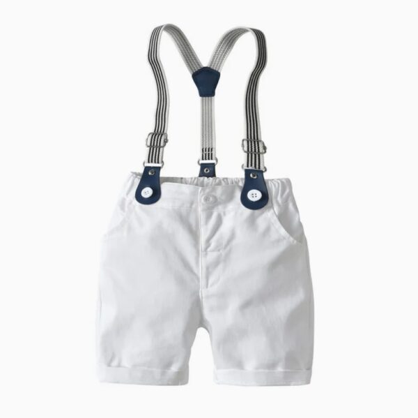 Baby Clothing Sets Boys Plaid T Shirt+Suspenders Shorts 2PCS Clothes Set Casual Children Bow Tie Summer Cotton Outfits