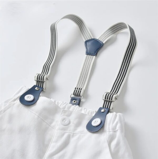 Baby Clothing Sets Boys Plaid T Shirt+Suspenders Shorts 2PCS Clothes Set Casual Children Bow Tie Summer Cotton Outfits