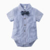 Top Baby Boy Clothing Set Summer Cotton Short Sleeve Romper Tops+Shorts+Bow Infant Boys Outfits Toddler Boy Clothes