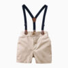 Top Baby Boy Clothing Set Summer Cotton Short Sleeve Romper Tops+Shorts+Bow Infant Boys Outfits Toddler Boy Clothes