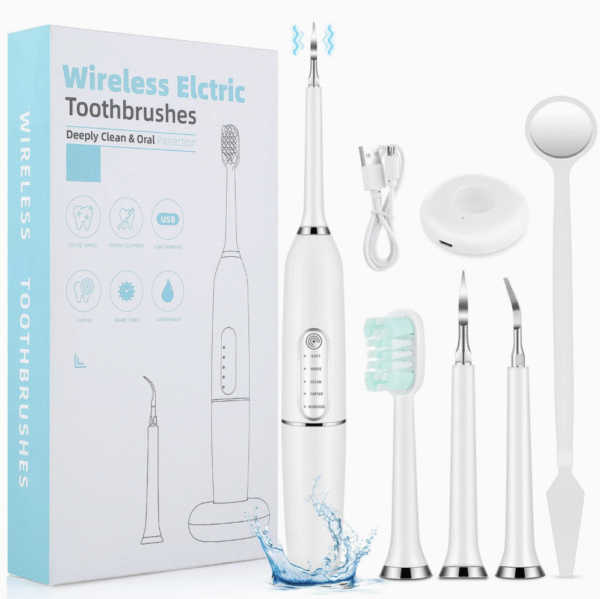 Intelligent Wireless Charging Touch Switch Ultrasonic Dental Scaler -  Household Portable Tooth Cleaner Electric Toothbrush