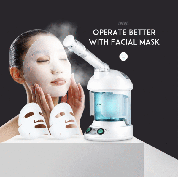 Mist Steamer Face Steam Machine Nano Ionic Facial Steamer with Hot Steam Spray 360 Rotation for Personal Care Use
