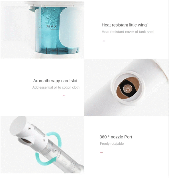 Mist Steamer Face Steam Machine Nano Ionic Facial Steamer with Hot Steam Spray 360 Rotation for Personal Care Use