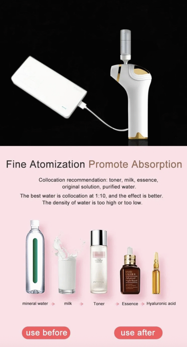 Nano Hydrating Sprayers Rechargeable Automatic Mist Sprayer , Portable Facial Steamer