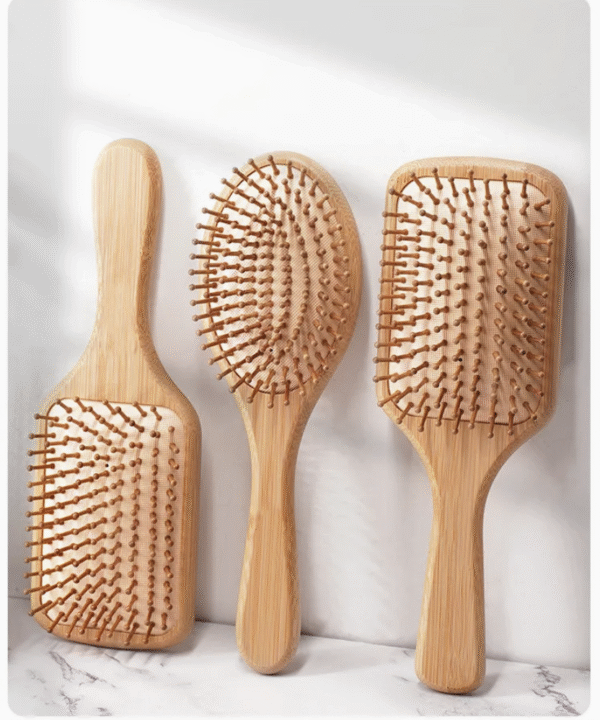 High-Quality Stylish Compact ,Anti-Static Ladies Bamboo Brush Set