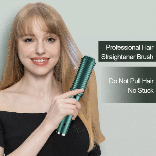 Electric Hair Straightener Brush Wireless Fast Heat Hair Style Comb Women USB Charging