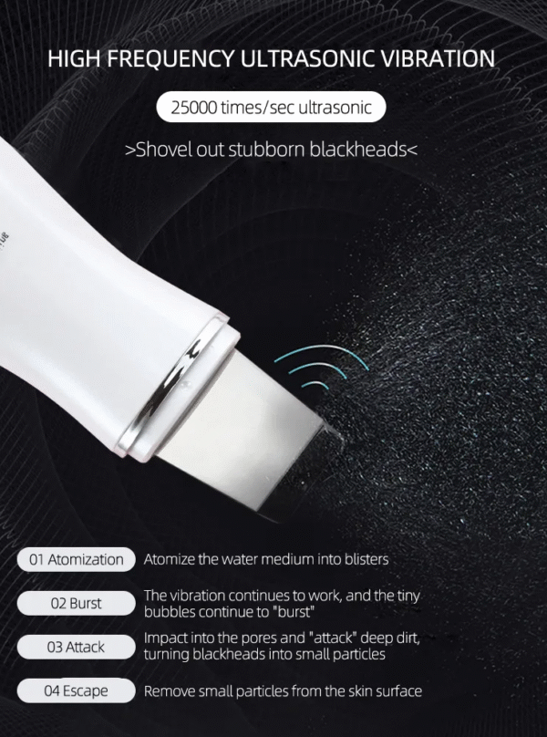 New Design Modern Cleaning Remove Vibration Facial Peeling , Ultrasonic Ion Skin Scrubber