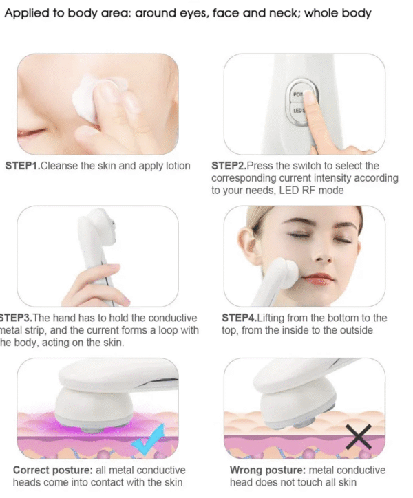 5 in 1 RF EMS Beauty Skin Care Instrument Anti Aging LED Skin Tightening Device Facial LED Photon Skin Rejuvenation Machine