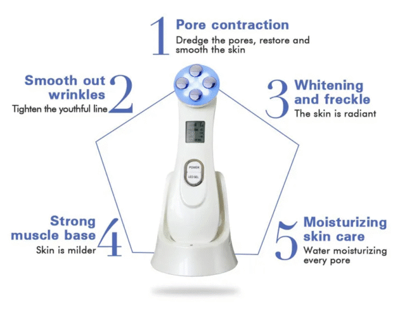 5 in 1 RF EMS Beauty Skin Care Instrument Anti Aging LED Skin Tightening Device Facial LED Photon Skin Rejuvenation Machine