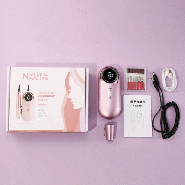 30000rpm Rechargeable Nail Drill Cordless Professional Polisher for Nails Portable Electric Nail Drill Machine