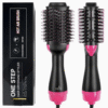 Hot Air Hair Dryer Brush Pink Multifunctional Hairdryer Blowdryer Brush with Comb