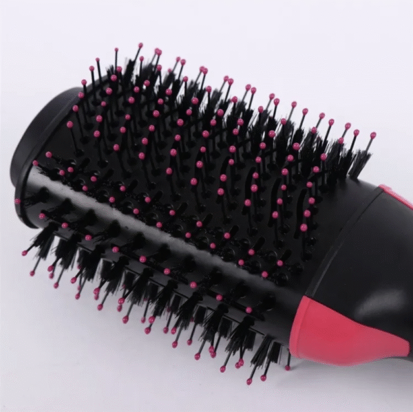 Hot Air Hair Dryer Brush Pink Multifunctional Hairdryer Blowdryer Brush with Comb