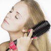 Hot Air Hair Dryer Brush Pink Multifunctional Hairdryer Blowdryer Brush with Comb