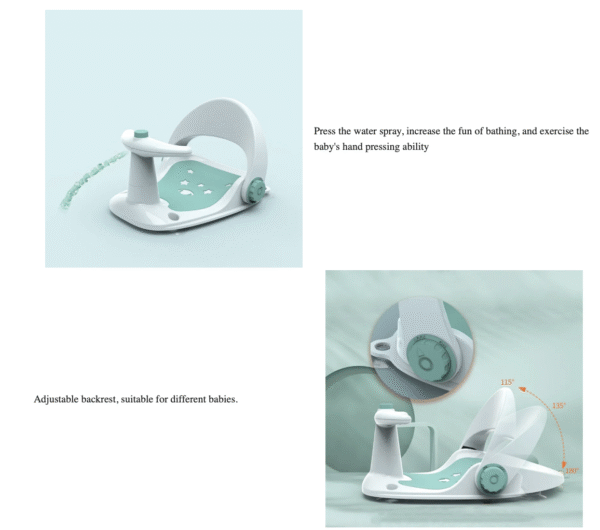 Removable Tub Seat Baby Bathtub Chair Safety, Anti Slip Baby Care Children Bathing Seat
