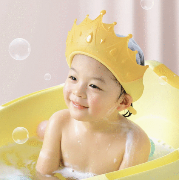New Crown Style Kids Shampoo Shower Cap for Baby Hair Washing