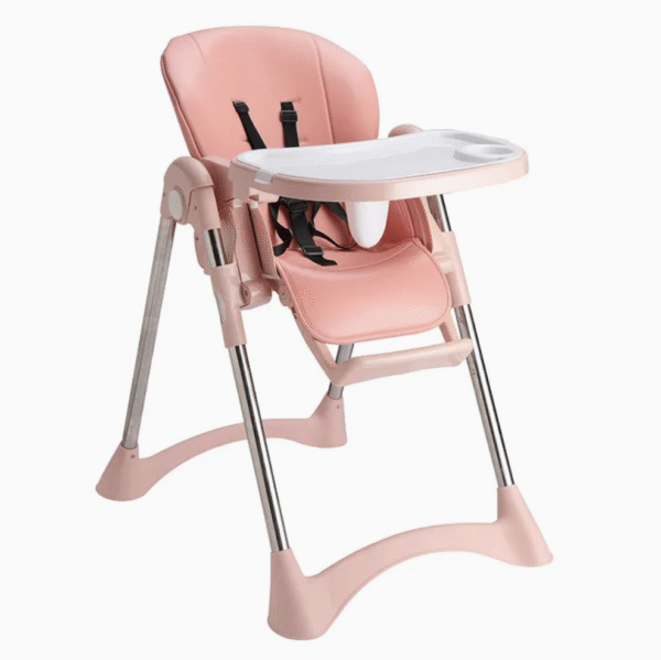 High Chair for Baby Feeding Plastic Kids Eating Dining Chair with Wheels for Children