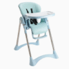 High Chair for Baby Feeding Plastic Kids Eating Dining Chair with Wheels for Children