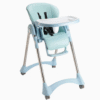 High Chair for Baby Feeding Plastic Kids Eating Dining Chair with Wheels for Children