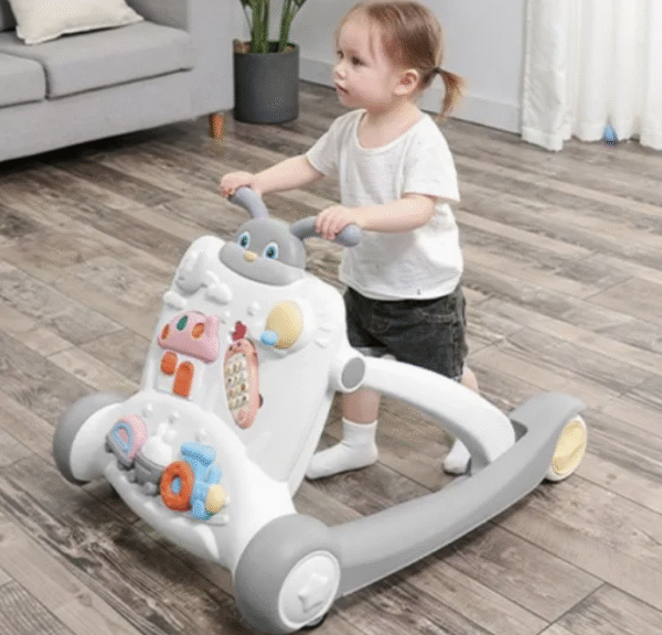 Multi-Purpose Car with Brain Game Plate Baby Walker