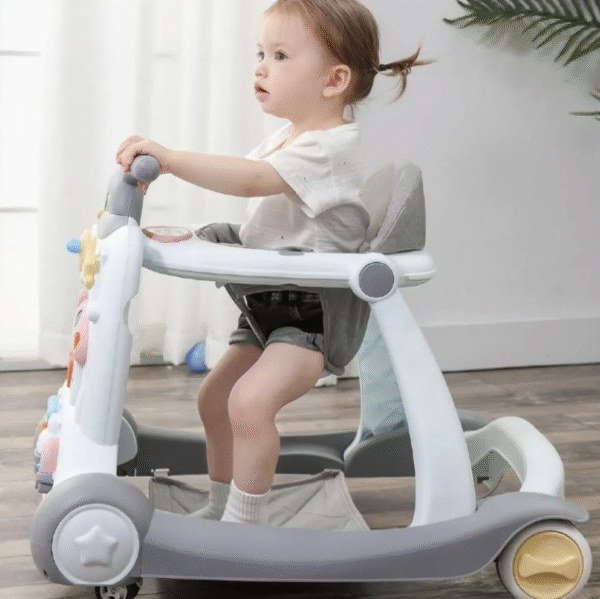 Multi-Purpose Car with Brain Game Plate Baby Walker