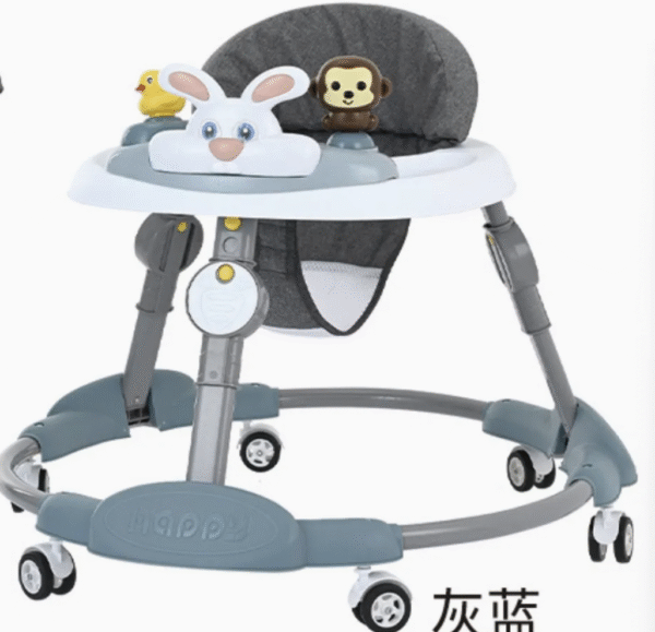 O Type Bottom with Music Tray Adjustable Frame Baby Walker