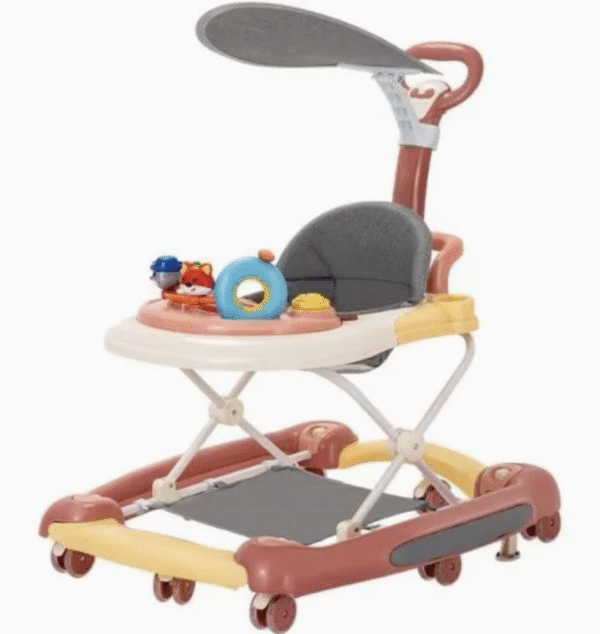 2025 with Push Handle and Canopy with Musical Toy Tray Baby Walker