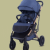 Aluminum Baby Stroller with Upper and Lower Armrests with PU Sewn Handles Extra Large Storage Basket