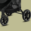 Aluminum Baby Stroller with Upper and Lower Armrests with PU Sewn Handles Extra Large Storage Basket