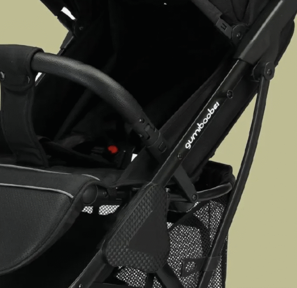 Aluminum Baby Stroller with Upper and Lower Armrests with PU Sewn Handles Extra Large Storage Basket