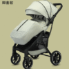 Aluminum Baby Stroller with Upper and Lower Armrests with PU Sewn Handles Extra Large Storage Basket