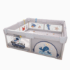 Baby Playpen Fence 71" X 59" Foldable Toddler Play Yard with Gate