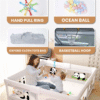 Baby Playpen Fence 71" X 59" Foldable Toddler Play Yard with Gate