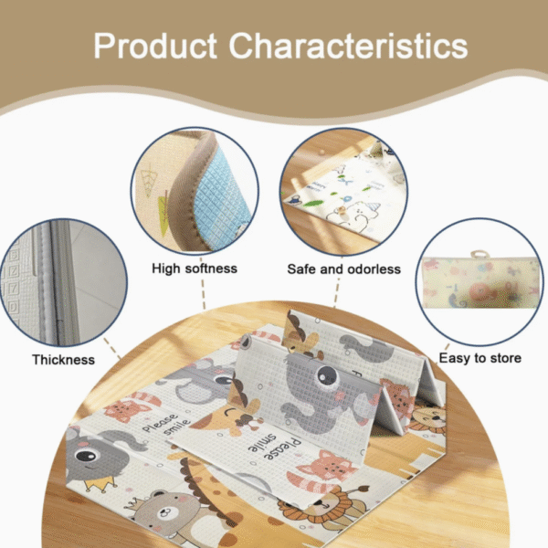Extra Large Foldable Baby Playmat Non Slip XPE Foam for Indoor Outdoor