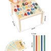 Qiaike Montessori Multi-Functional Wooden Activity Board Educational Toy for Alphabet Cognitive Math Learning Toys